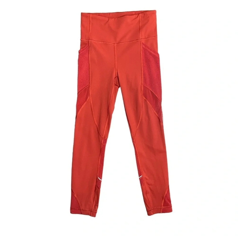 Lululemon Run‎ Smoothly Crop in Dark Sport Yoga Running Workout Red Women's 4